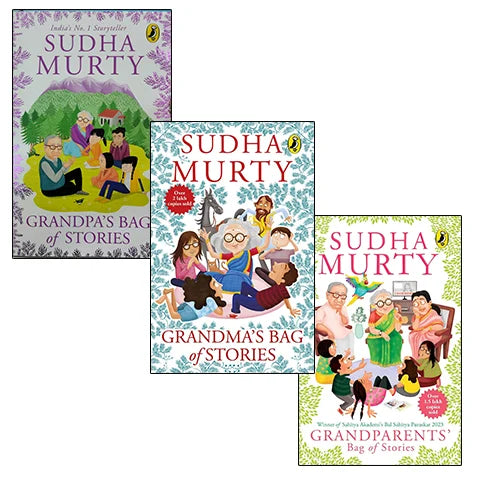 Sudha Murty Story Books Combo (Set of 3) – Grandpa’s, Grandma's & Grandparents’ Bag of Stories