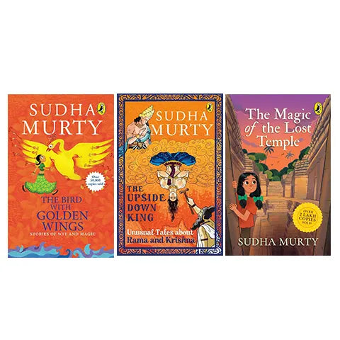 Sudha Murty Book Combo (Set of 3) – The Bird with Golden Wings, The Upside Down King & The Magic of the Lost Temple